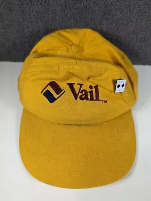 Vintage Vail Colorado Ski StrapBack Baseball Cap Hat VTG W/ Enamel Pin • $29.98