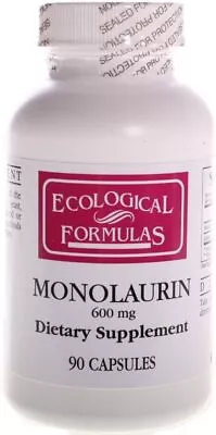 Ecological Formulas/Cardiovascular Res. - Monolaurin 600mg - 90 Capsules (180 Ca • $68.99