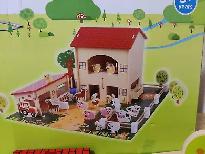 Chad Valley Wooden Farm - Building  And Animals  Set • £36.99