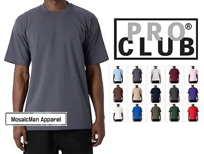 Pro Club Men's Heavyweight Plain Cotton Short Sleeve Crew Neck T-Shirt Big Tall • $7.10