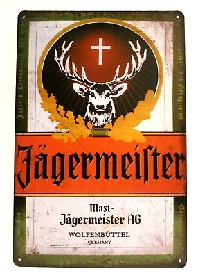 Jagermeister Tin Sign Metal Jager Poster Bar Man Cave Vintage Rustic Style XZ • $10.97