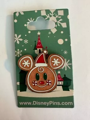 2020 Gingerbread Cookie Mickey Icon Santa Hat Christmas Holiday Disney Pin (B) • $22.95