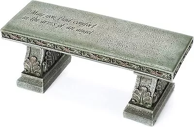 Roman Memorial Bench With Verse Inscribed On Top 15.25-Inch • $70.51