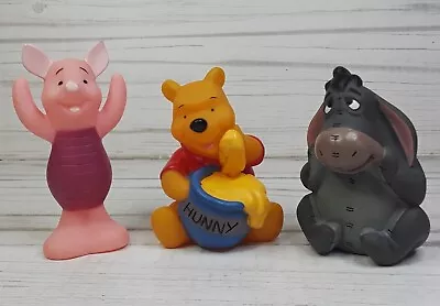 Vintage Disney Winnie The Pooh Classic Bath Toys Lot Of 3 (Pooh Eeyore Piglet) • $17.55