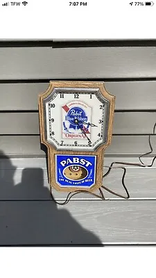 Vintage 1960s Pabst Blue Ribbon Pendulum Clock • $300