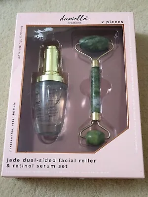 $57.94 • Buy Danielle Creations Jade Roller & Retinol Serum Set - Green