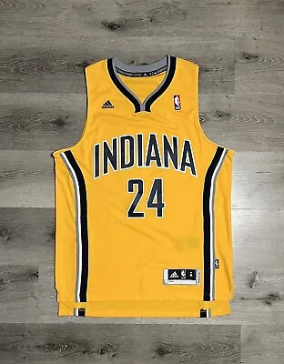 Adidas Indiana Pacers Jersey Paul George #24 Yellow Men’s Sz M 40 Nba • $185