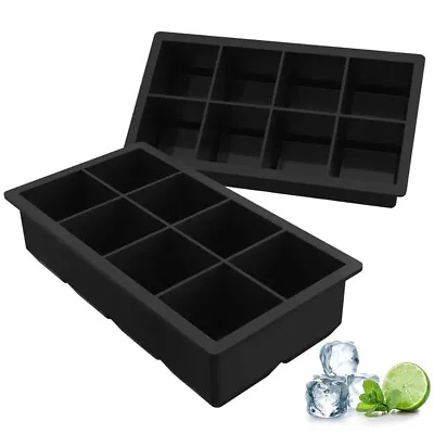 Hot Ice Maker Large Cube Square Tray Molds Whiskey Ball Cocktails Silicone Big • $12.25