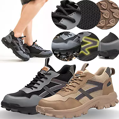 【Heavy Duty】Mens Work Boots Safety Shoes Steel Toe Cap Sneakers Lightweight • $57.99