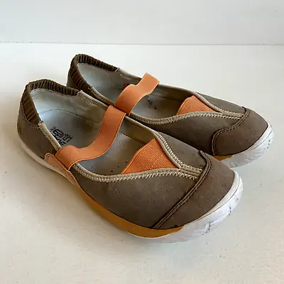 Kalso Earth Shoe Womens Intrigue Toe Mary Jane Flats Size 6.5 Khaki Orange Comfo • $34.99