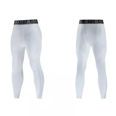 Mens Compression Leggings Sport Training Quick Dry Trousers Gym Pants Running • $13.88