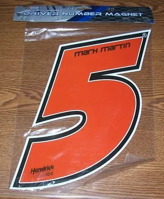 Mark Martin #5 9x12 R&r Driver Number Magnet • $4.95