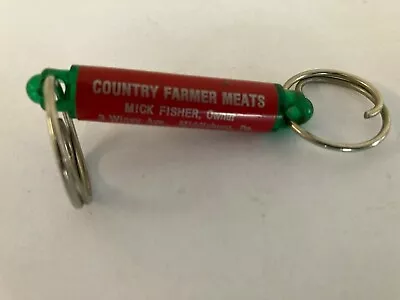 Vintage Country Farmer Meats- Mick Fisher Middleburg PA Advertising Key Chain • $3.99