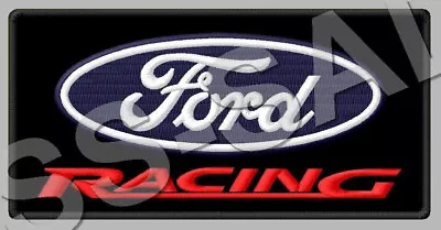FORD RACING EMBROIDERED PATCH IRON/SEW ON ~5-1/8 X 2-1/2  OIL GT 40 PONY MUSTANG • $13