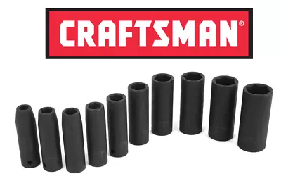 New Craftsman 1/2 Inch Drive Impact Deep Socket 6pt Metric MM Inch SAE Pick Size • $11.59