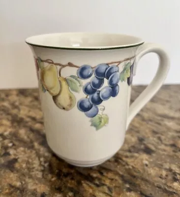 Villeroy & Boch **MELINA** Mug Cup 3 3/4  Fruit Border Green Trim Retired GUC • $25.90