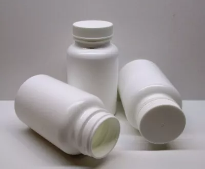 120 Cc 4 Oz White HDPE Plastic Packer Medicine Bottles & Caps-100 Pack-Brand New • $69.95