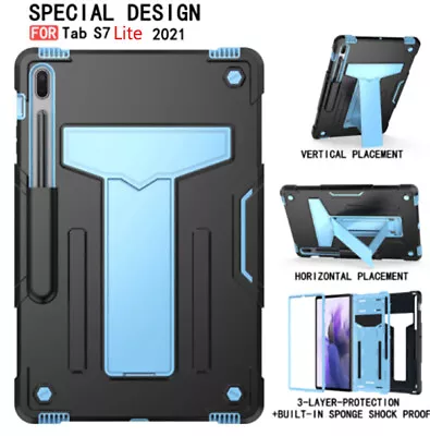  Heavy Duty Case Cover With T-Stand For Samsung Galaxy Tab S7 Lite Tablet  • $26.99