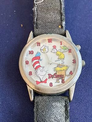 Cat In The Hat Watch Dr. Seuss New Battery Running Needs New Band • $14