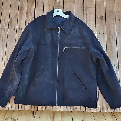 Northwest Territory Black Suede Leather Jacket Mens Size Large • $34.37