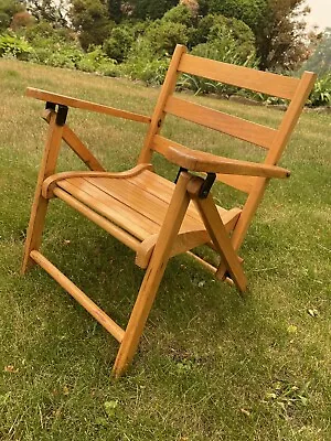 Vintage Child’s Wood Chair Folding Deck Lawn Beach Mid Century Modern 1950-60's • $180