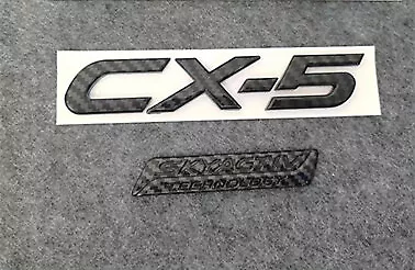 Carbon Fiber CX-5 SKYACTIV TECHNOLOGY Emblem Rear Trunk Badge Sticker For 13-16 • $31.34