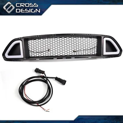 Front Upper Mesh Grille W/DRL LED Light Fit For Ford Mustang 2015 2016 2017 -NEW • $41.47