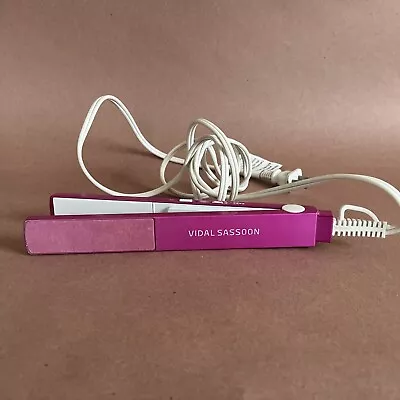 Vidal Sassoon Hair Straightening Tool 1” Adjustable PINK Flat Iron Straightener • $12