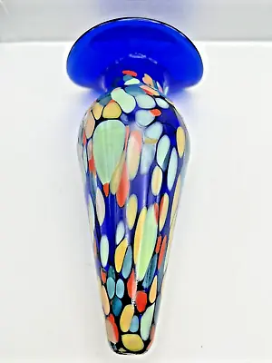 Elias Studio Millefiore Glass Wall Pocket Hand Made & Painted / Signed By Artist • $55