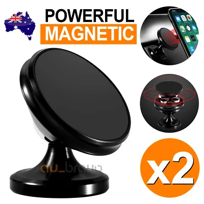 2x 360 Degree Rotating Cell Phone Holder Car Magnetic Mount Stand Universal • $15.95
