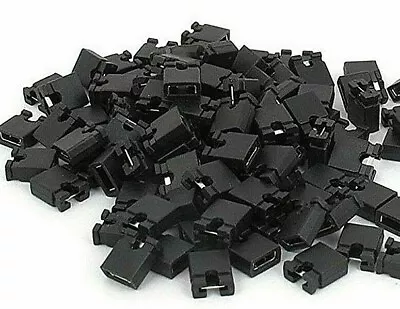 £1.25 • Buy Mini Jump 2.54mm BLACK Jumpers Open End Shunts Short Pin Header PCB X 50pcs