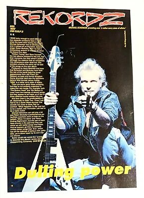 Michael Schenker / Msg / 1980's Magazine Full Page Pinup Poster Clipping (2) • $12.99
