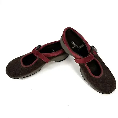 Merrell Encore MJ Wool Earth Sandals Womens 8.5 Buckle Comfort Slip On Mary Jane • $26.99