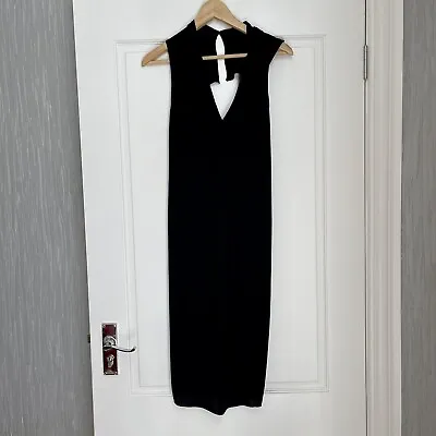 $400 • Buy Roland Mouret Black Asymmetrical Body Con Dress Size 10