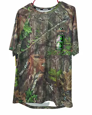 Mossy Oak Men Camouflage Short Sleeve T Shirt UPF 50 Wicking Insect Repellent C1 • $12.99