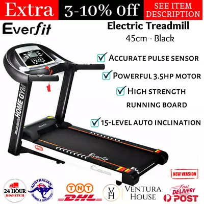 $624.97 • Buy Everfit Electric Treadmill Auto Incline Home Gym Cardio Fitness Exercise Machine
