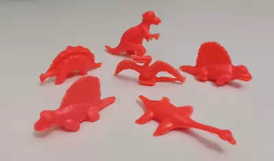 Nabisco Frito Lay Dinosaurs Recast Orange Plastic Premium Figures Lot Of 6 • $24.99