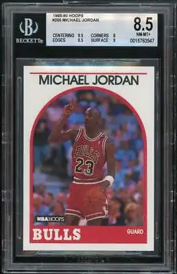 Michael Jordan Card 1989-90 Hoops #200 BGS 8.5 (9.5 8 8.5 9) • $25