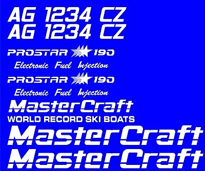 MasterCraft Prostar 190 EFI Full Set #4 W/Matching Boat Registration Numbers • $139.86