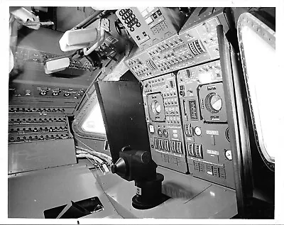 B&W NASA Photo Showing The Interior Mock Up Of The Lunar Module From The 1960s • $125