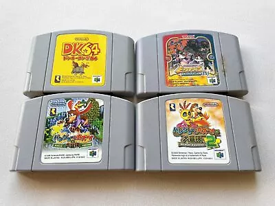 Lot 4 Nintendo64 Used Game SET JAPAN Import N64 Banjo Donkey Kong NTSC-J (Japan) • $66.53