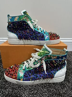 Christian Louboutin Spikes High Top Multi Color Spikes Shoes • $365