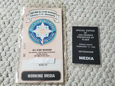 Authentic 1994 NBA All-Star Weekend Minneapolis Working Media Pass + Jam Session • $79.99