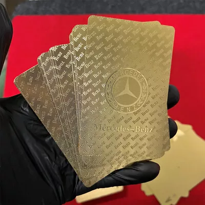 Mercedes-Benz Luxury 24K Gold Foil Poker Playing Cards Waterproof Plastic Gift • $14.99