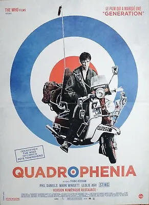 Quadrophenia - The Who / Motorcycle - Rare Reissue Small French Movie Poster • $79.99