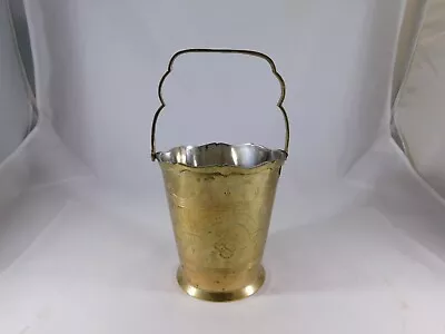 Vintage  Ice Bucket  Flower Etched  India • $15.99