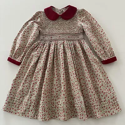 Vintage Sophie Dess Girls 6 Floral Smocked Dress • $45