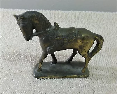 Vintage Metal (Brass?) Horse Figurine 3 T X 3.5 L X 1 W • $5