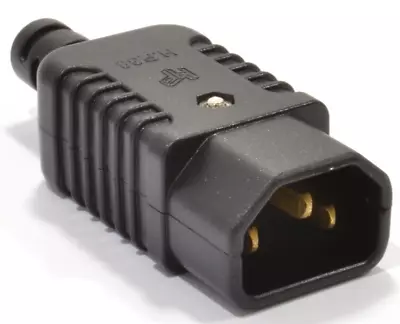 Rewireable Iec C14 Male Plug 3 Pin Mains Power Kettle Inline Connector 10a 250v • £3.29
