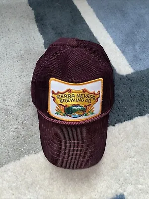Sierra Nevada Hat Adjustable Purple Snapback Brewing Beer Corduroy Cap Vintage • $13.97